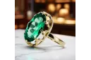 Anneau Bijoux vintage Émeraude Or jaune 14 carats vrc253y